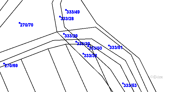 Parcela st. 333/50 v KÚ Kupařovice, Katastrální mapa