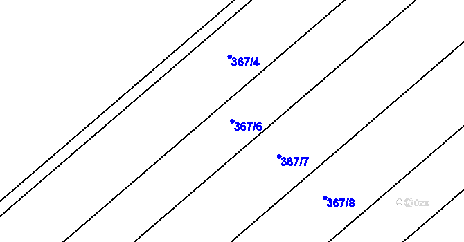 Parcela st. 367/6 v KÚ Kupařovice, Katastrální mapa