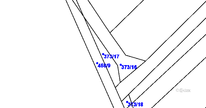 Parcela st. 373/17 v KÚ Kupařovice, Katastrální mapa