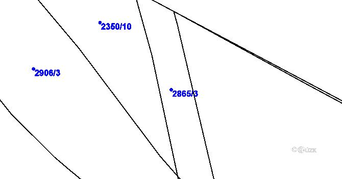 Parcela st. 2865/3 v KÚ Kurojedy, Katastrální mapa