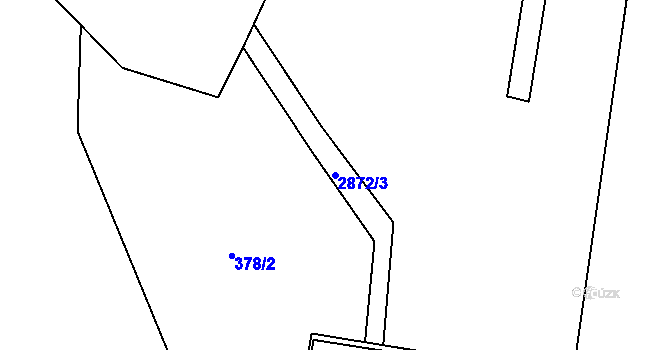 Parcela st. 2872/3 v KÚ Kurojedy, Katastrální mapa