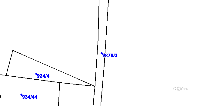 Parcela st. 2878/3 v KÚ Kurojedy, Katastrální mapa