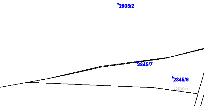 Parcela st. 2905/12 v KÚ Kurojedy, Katastrální mapa