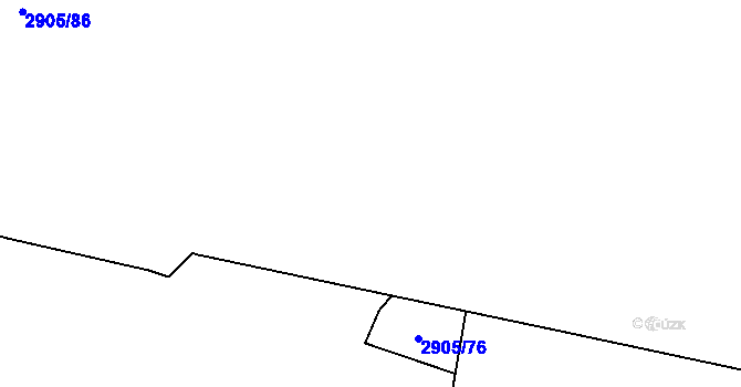 Parcela st. 2905/73 v KÚ Kurojedy, Katastrální mapa