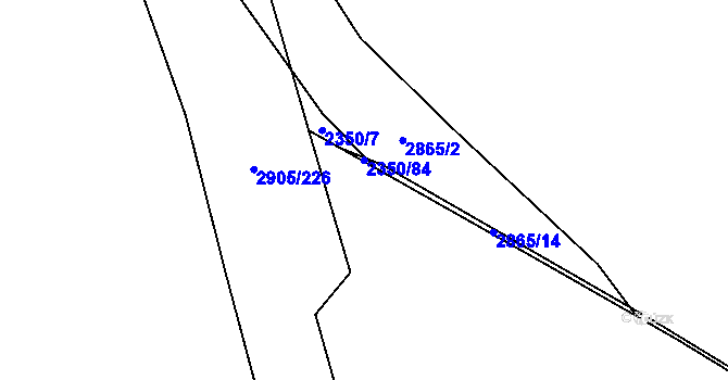 Parcela st. 2905/227 v KÚ Kurojedy, Katastrální mapa