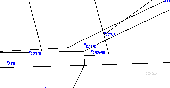 Parcela st. 277/2 v KÚ Kurovice, Katastrální mapa