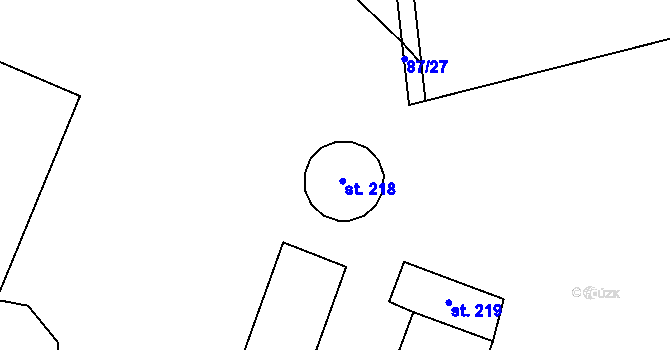 Parcela st. 87/26 v KÚ Kurovice, Katastrální mapa