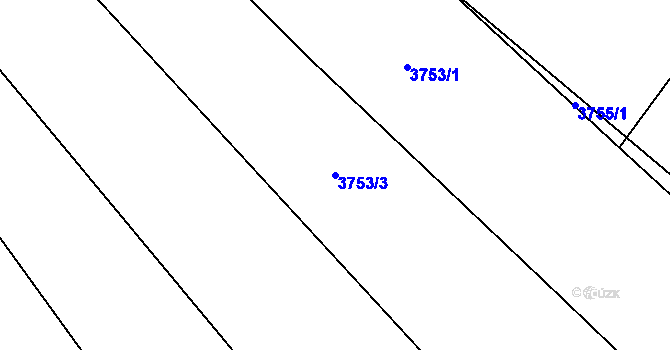 Parcela st. 3753/3 v KÚ Kuřim, Katastrální mapa