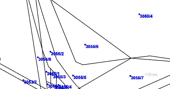 Parcela st. 3055/6 v KÚ Kuřim, Katastrální mapa