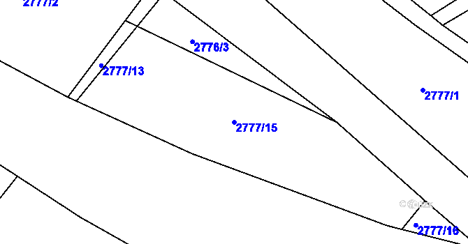 Parcela st. 2777/15 v KÚ Kuřim, Katastrální mapa