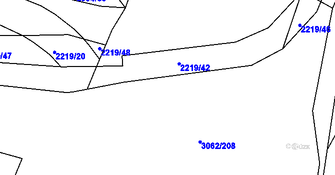 Parcela st. 3062/206 v KÚ Kuřim, Katastrální mapa