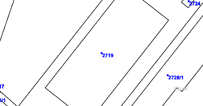 Parcela st. 2719 v KÚ Kuřim, Katastrální mapa
