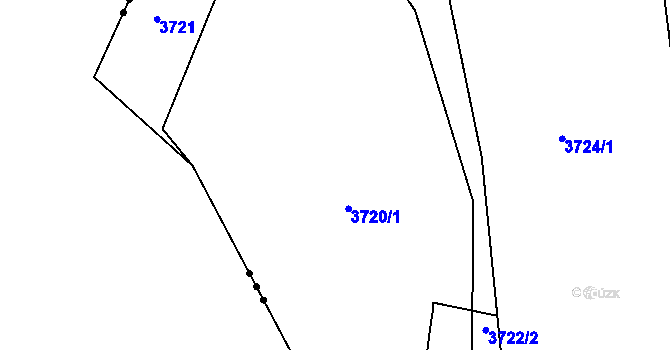 Parcela st. 3720 v KÚ Kuřim, Katastrální mapa