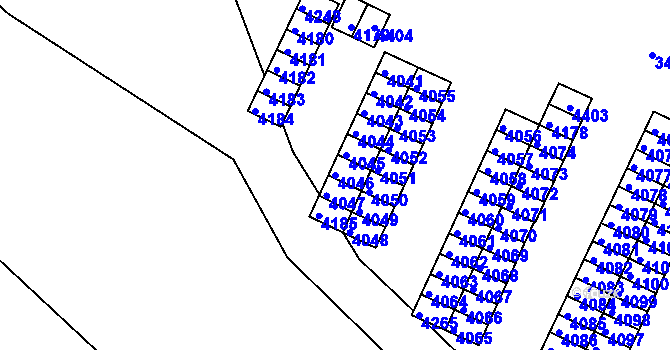 Parcela st. 4046 v KÚ Kuřim, Katastrální mapa
