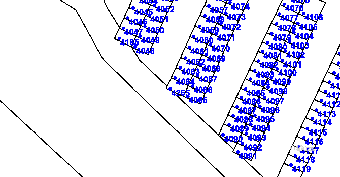 Parcela st. 4265 v KÚ Kuřim, Katastrální mapa