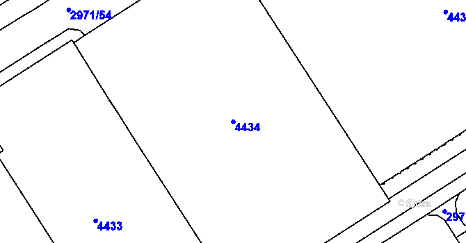 Parcela st. 4434 v KÚ Kuřim, Katastrální mapa