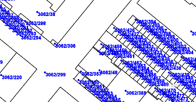 Parcela st. 3062/487 v KÚ Kuřim, Katastrální mapa
