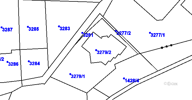 Parcela st. 3279/2 v KÚ Kuřim, Katastrální mapa