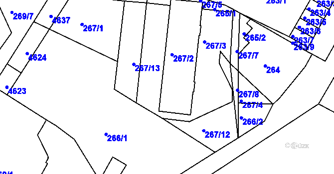 Parcela st. 267/6 v KÚ Kutná Hora, Katastrální mapa