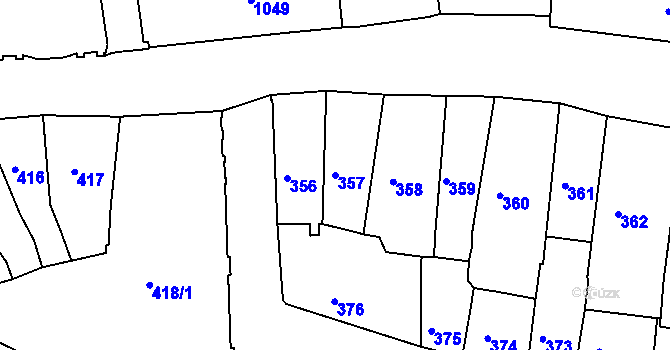 Parcela st. 357 v KÚ Kutná Hora, Katastrální mapa