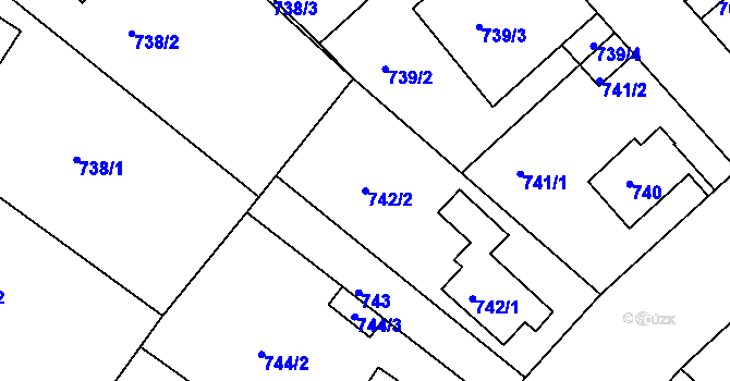Parcela st. 742/2 v KÚ Kutná Hora, Katastrální mapa