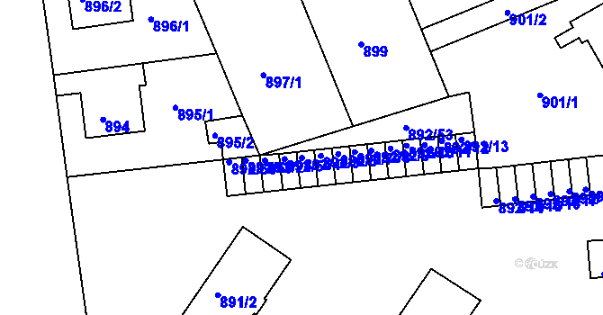 Parcela st. 892/4 v KÚ Kutná Hora, Katastrální mapa