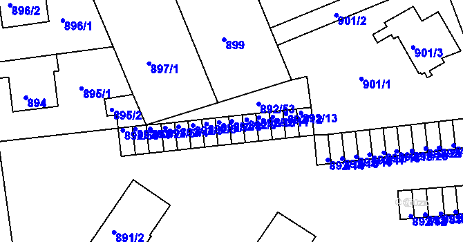 Parcela st. 892/8 v KÚ Kutná Hora, Katastrální mapa