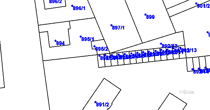 Parcela st. 892/59 v KÚ Kutná Hora, Katastrální mapa