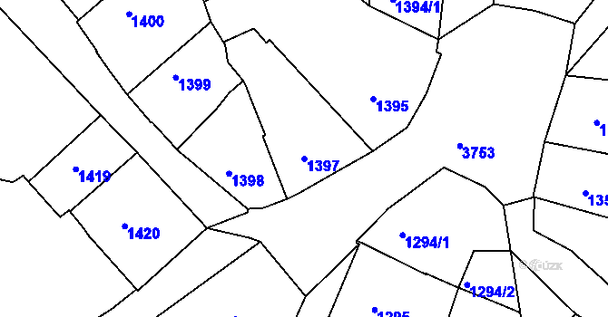 Parcela st. 1397 v KÚ Kutná Hora, Katastrální mapa