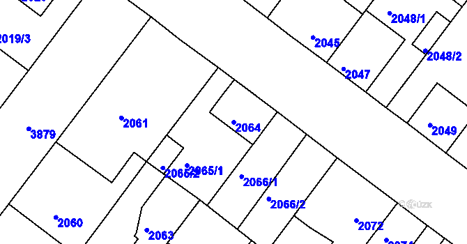 Parcela st. 2064 v KÚ Kutná Hora, Katastrální mapa