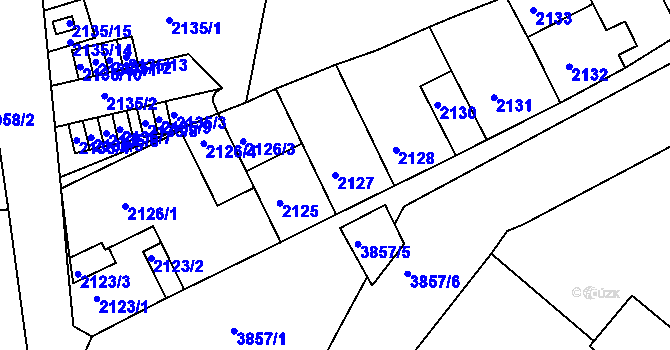 Parcela st. 2127 v KÚ Kutná Hora, Katastrální mapa