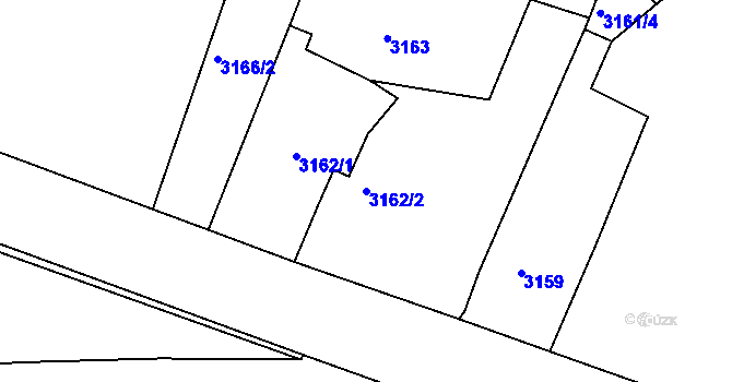 Parcela st. 3162/2 v KÚ Kutná Hora, Katastrální mapa