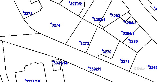 Parcela st. 3272 v KÚ Kutná Hora, Katastrální mapa