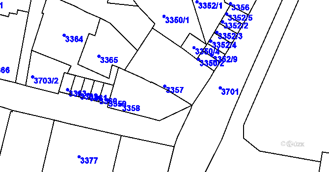 Parcela st. 3357 v KÚ Kutná Hora, Katastrální mapa