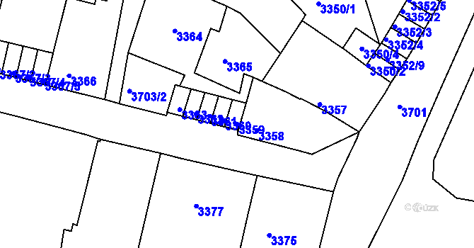 Parcela st. 3359 v KÚ Kutná Hora, Katastrální mapa