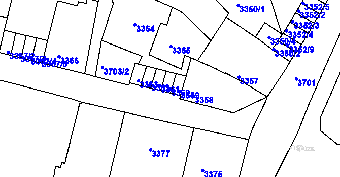 Parcela st. 3360 v KÚ Kutná Hora, Katastrální mapa