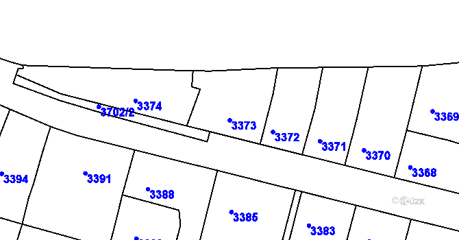 Parcela st. 3373 v KÚ Kutná Hora, Katastrální mapa