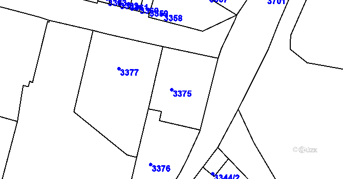 Parcela st. 3375 v KÚ Kutná Hora, Katastrální mapa