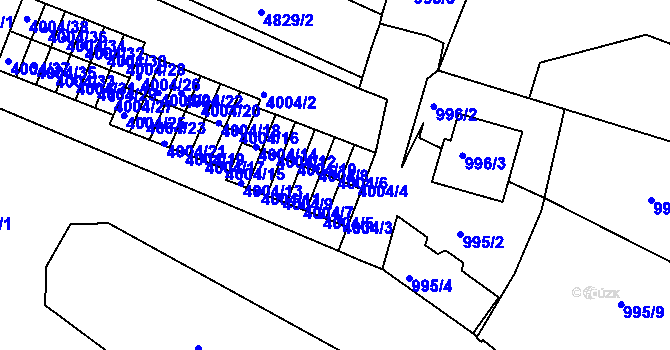 Parcela st. 4004/6 v KÚ Kutná Hora, Katastrální mapa