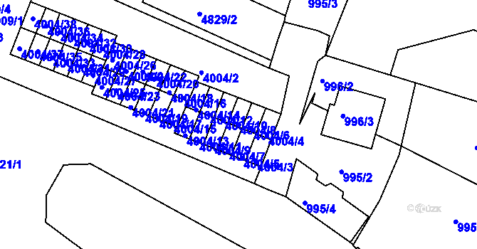 Parcela st. 4004/8 v KÚ Kutná Hora, Katastrální mapa