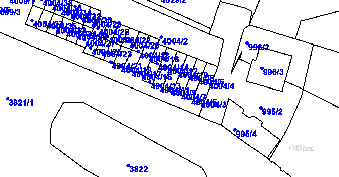 Parcela st. 4004/9 v KÚ Kutná Hora, Katastrální mapa