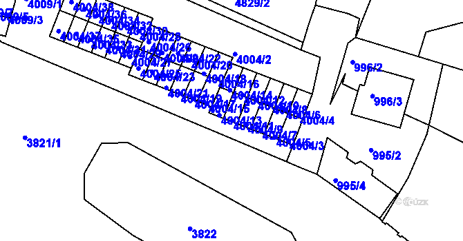 Parcela st. 4004/11 v KÚ Kutná Hora, Katastrální mapa
