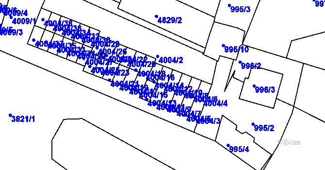 Parcela st. 4004/12 v KÚ Kutná Hora, Katastrální mapa