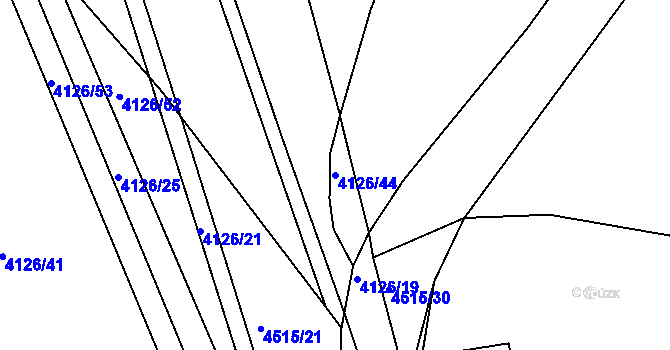 Parcela st. 4126/44 v KÚ Kutná Hora, Katastrální mapa