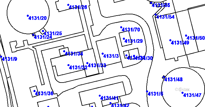 Parcela st. 4131/3 v KÚ Kutná Hora, Katastrální mapa