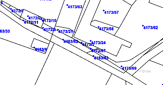 Parcela st. 4173/1 v KÚ Kutná Hora, Katastrální mapa