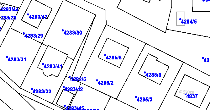 Parcela st. 4285/6 v KÚ Kutná Hora, Katastrální mapa