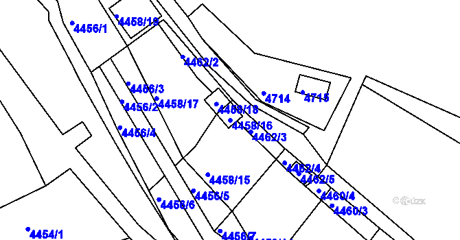 Parcela st. 4458/16 v KÚ Kutná Hora, Katastrální mapa