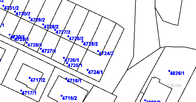 Parcela st. 4724/2 v KÚ Kutná Hora, Katastrální mapa