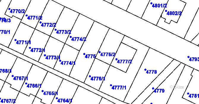 Parcela st. 4776/2 v KÚ Kutná Hora, Katastrální mapa